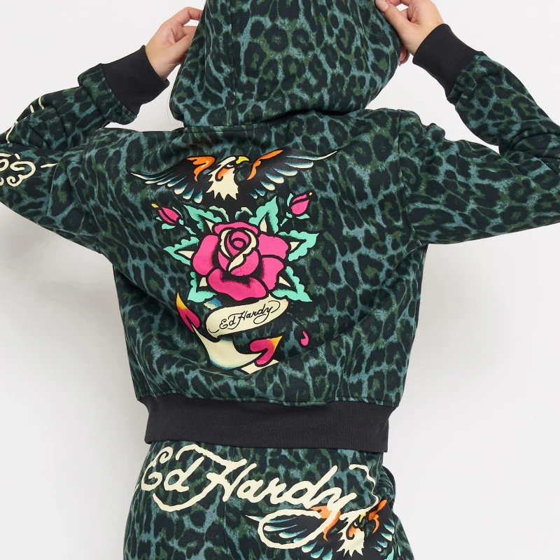 Anchor Rose Relaxed Zip Front Hoodie - Image 2