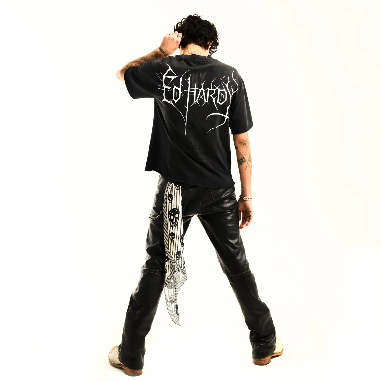 Cross Cropped Mens Boxy Tee - Image 2