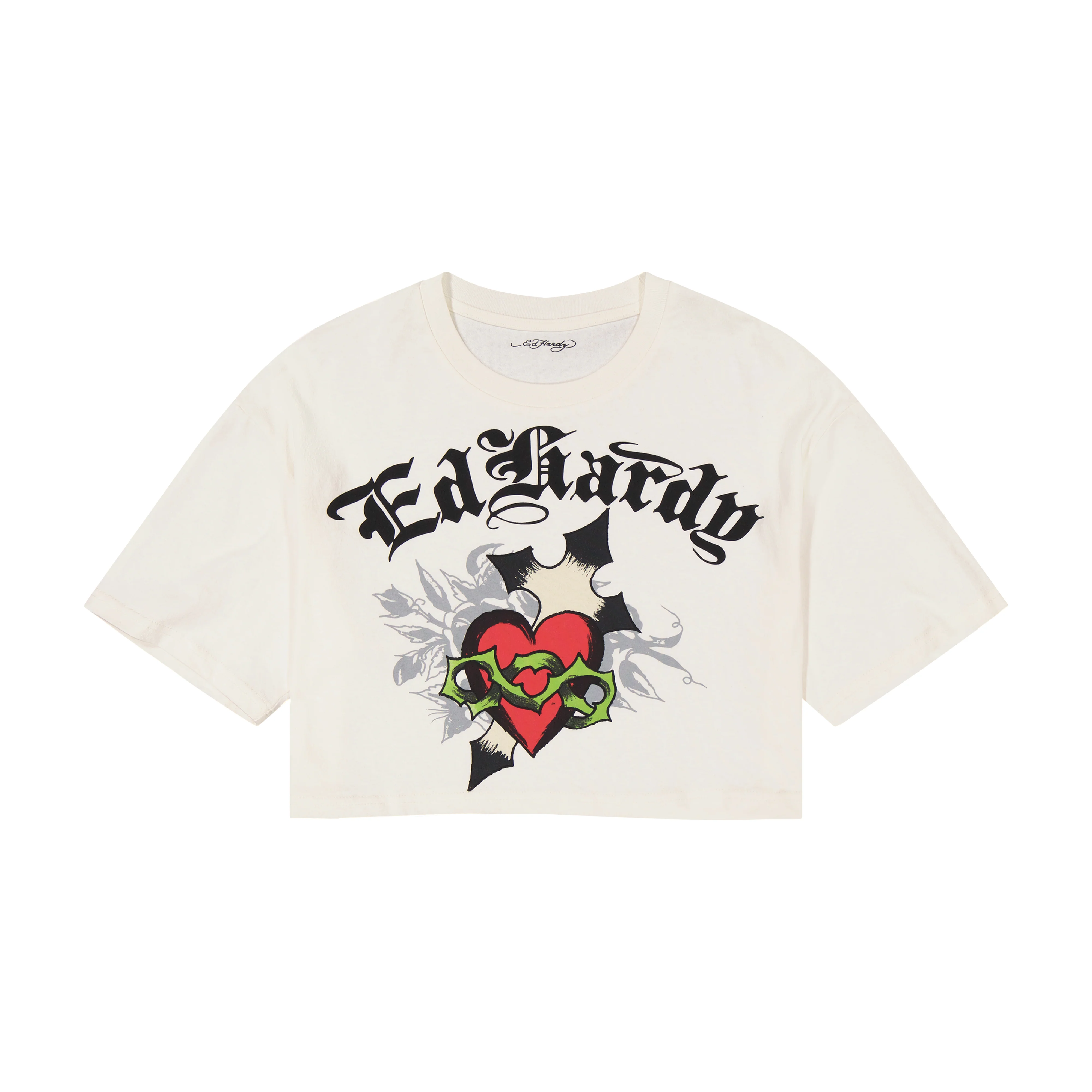 Cross Heart Cropped Boxy Tee