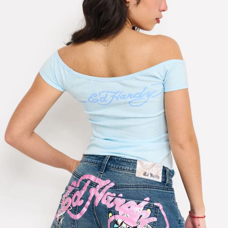 Cross Wings Off Shoulder Top - Image 2
