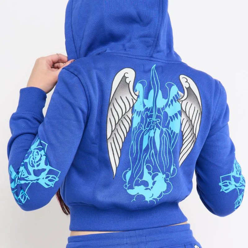 Cross Wings Zip Front Hoodie - Image 2
