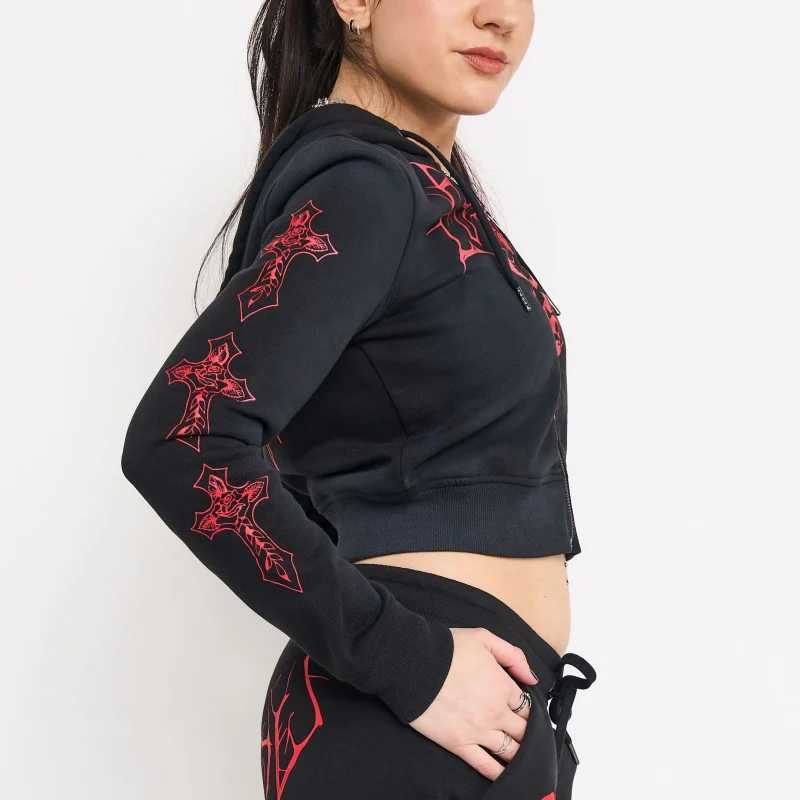 Crosses Zip Front Hoodie - Image 3