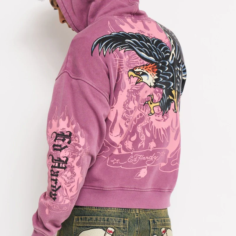 Eagle Boxy Fleece Hoodie - Image 3