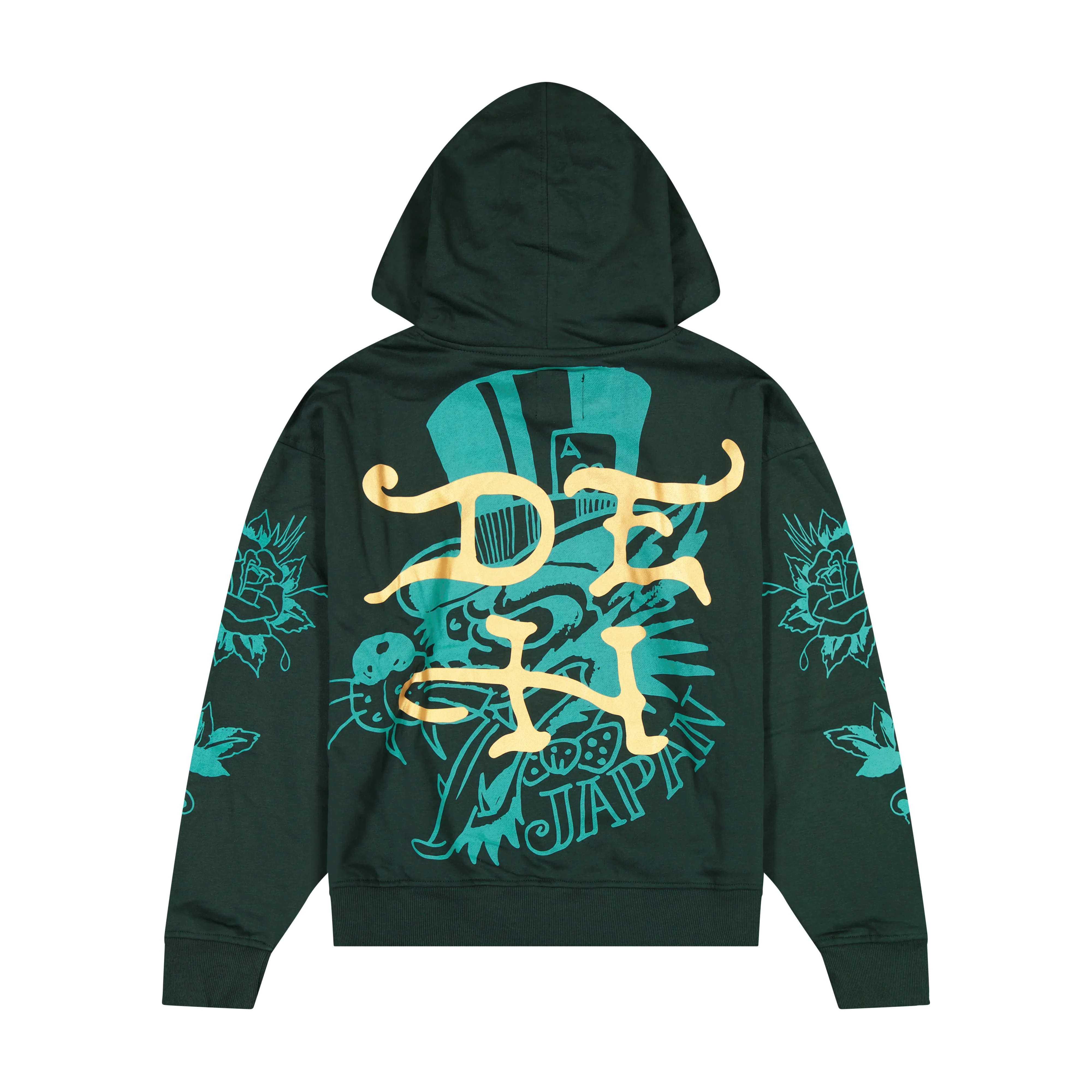 Fire Panther Rhinestone Boxy Fleece Hoodie - Image 2