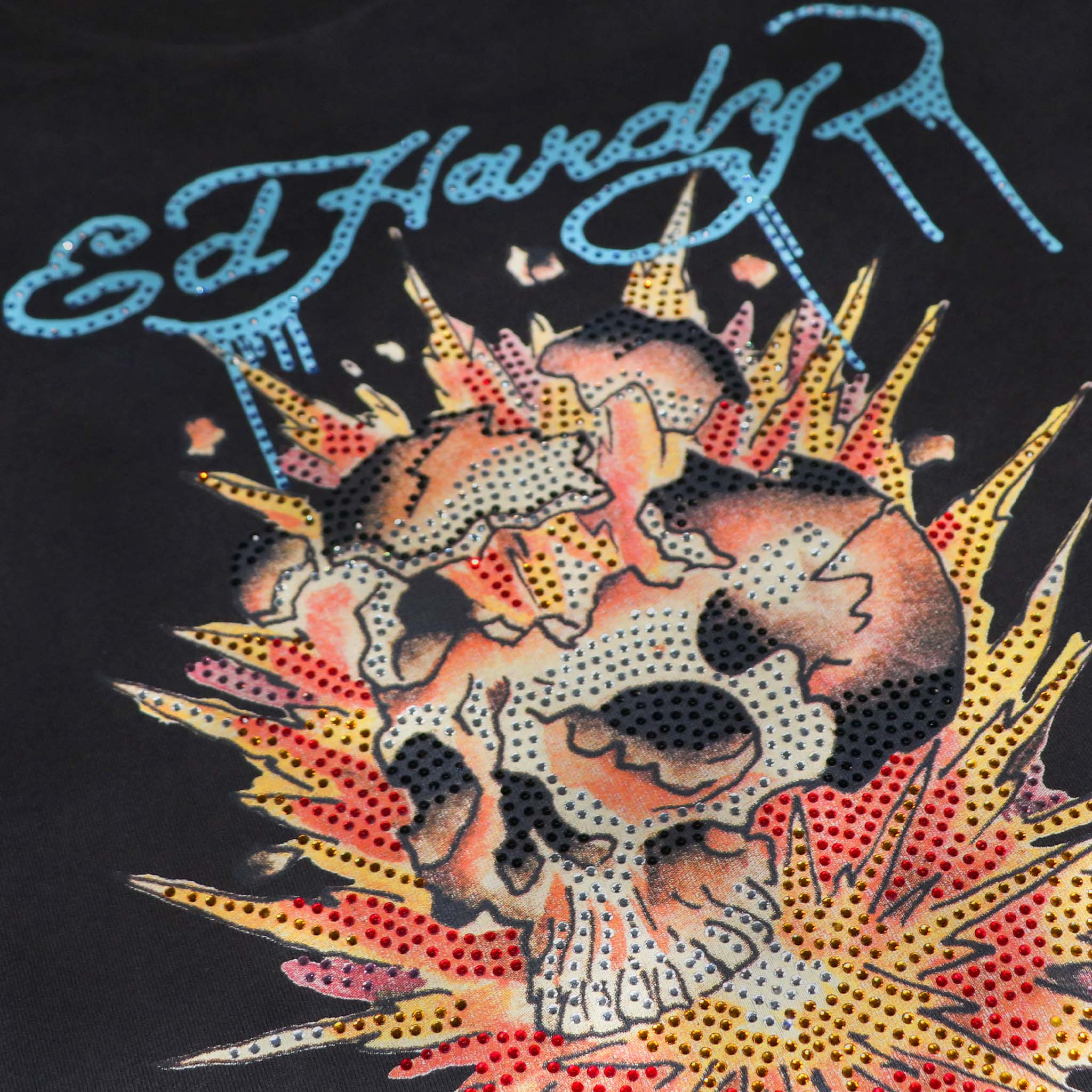 Limited Edition— Fire Skull Rhinestone Tee - Image 3