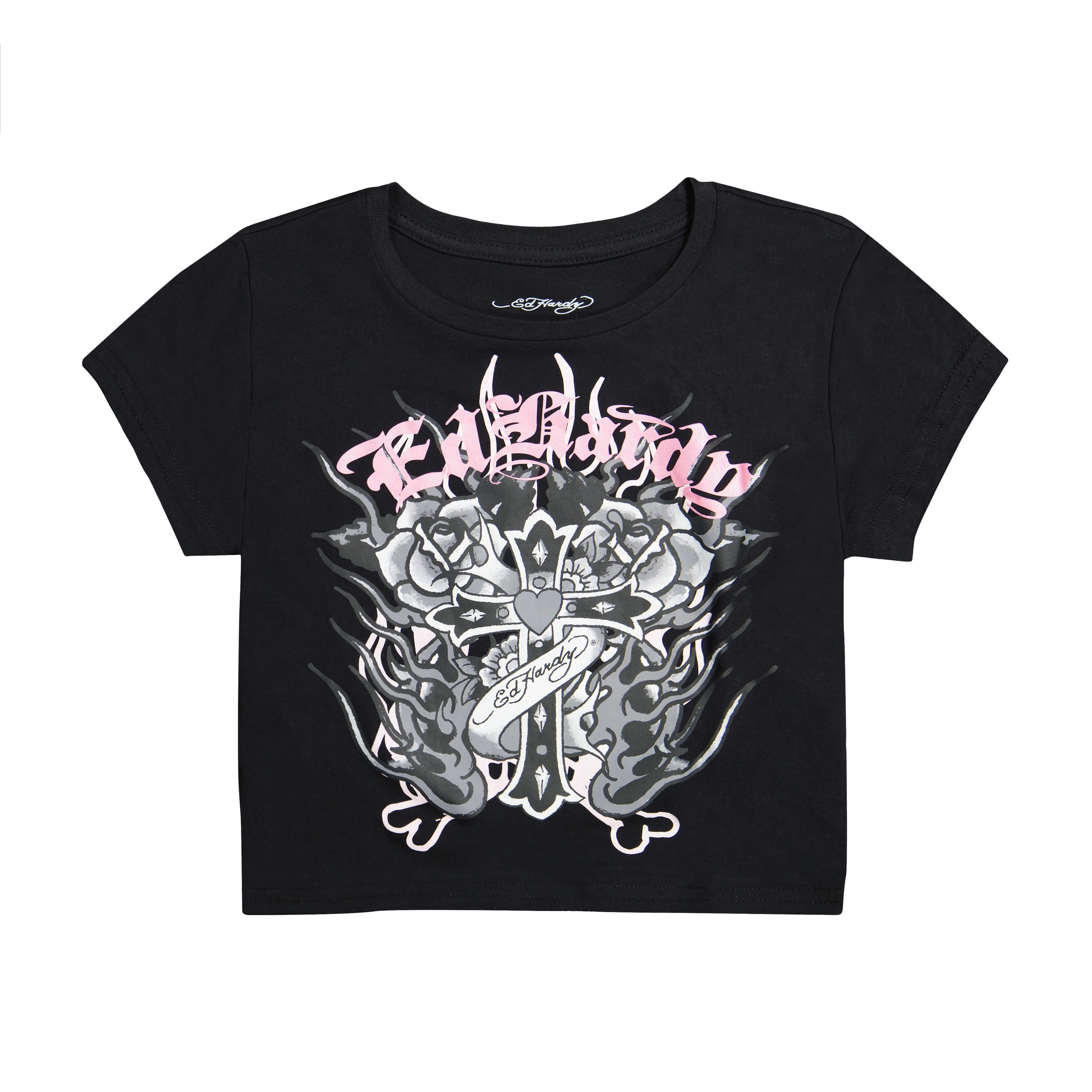 Flame Cross Baby Tee