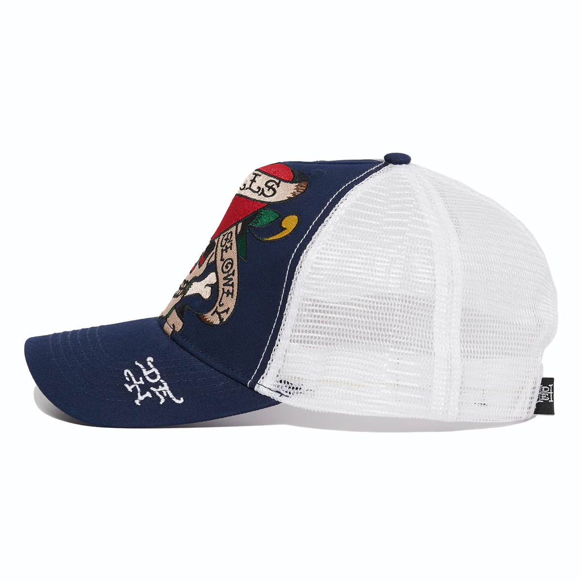 Heart Skull Trucker Hat - Image 2