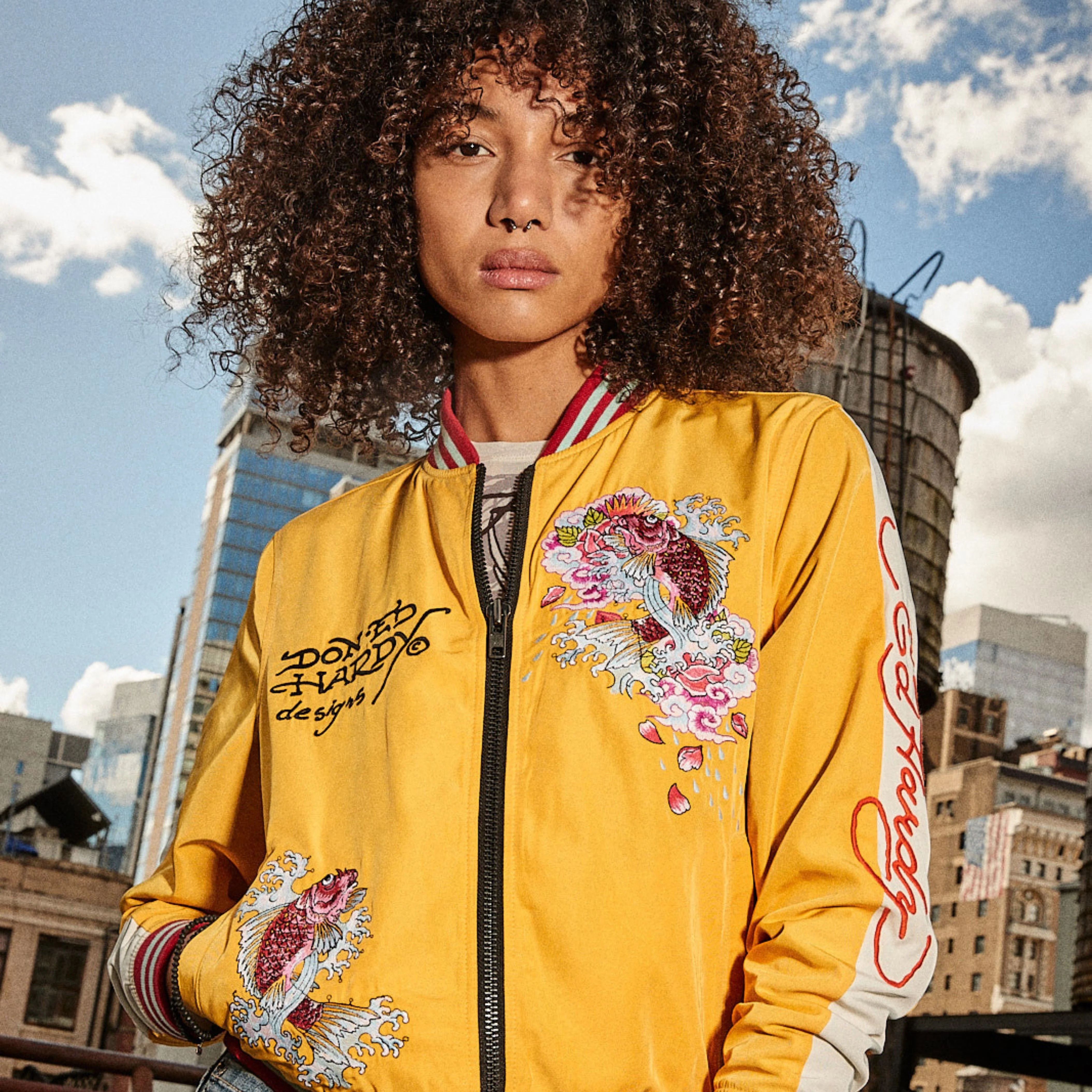 Koi Cranes Souvenir Jacket - Image 3