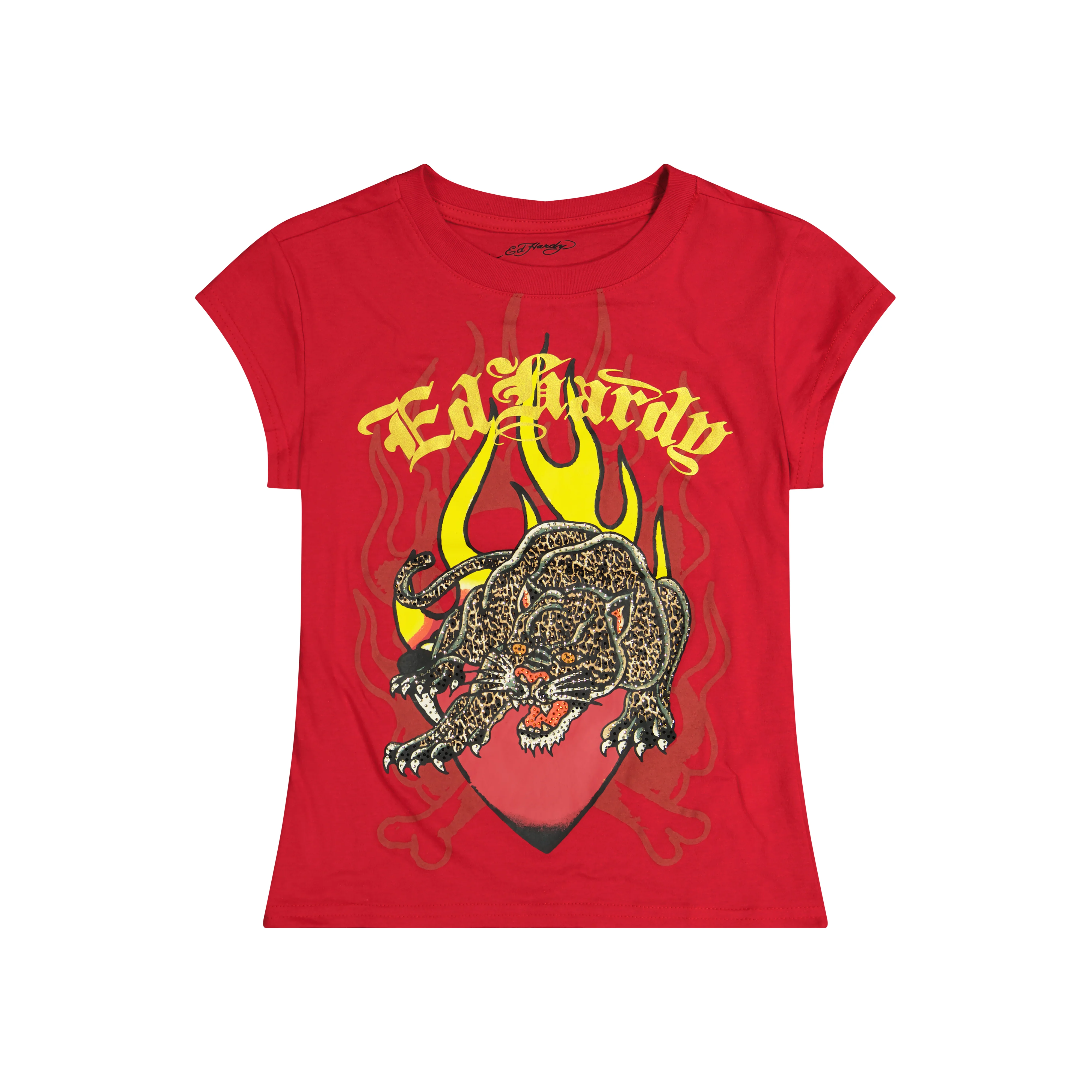 Leopard Panther Rhinestone Cap Sleeve - Image 3