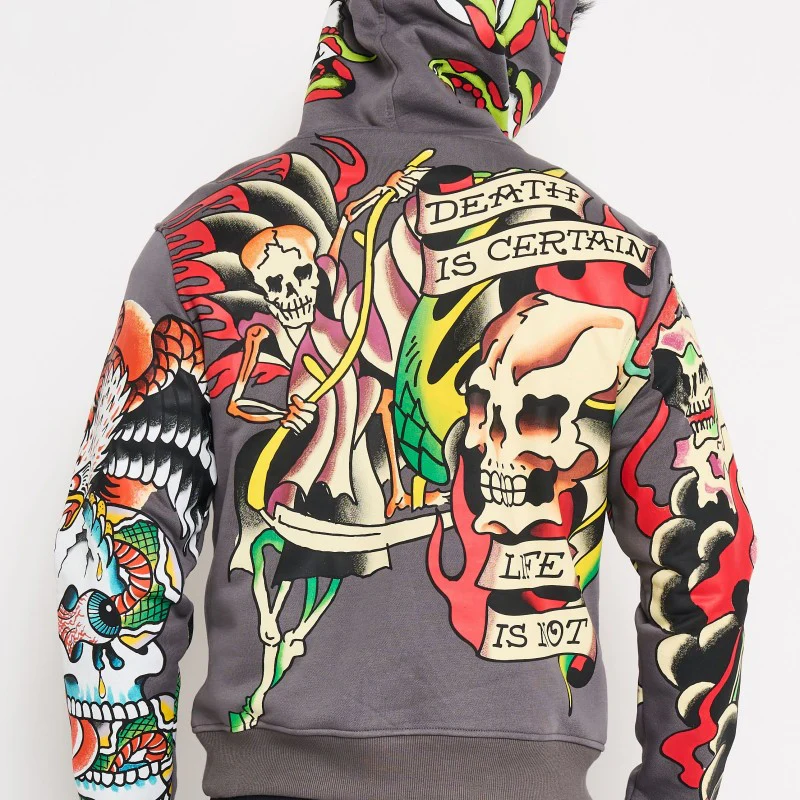 Multi Skulls Boxy Hoodie - Image 2