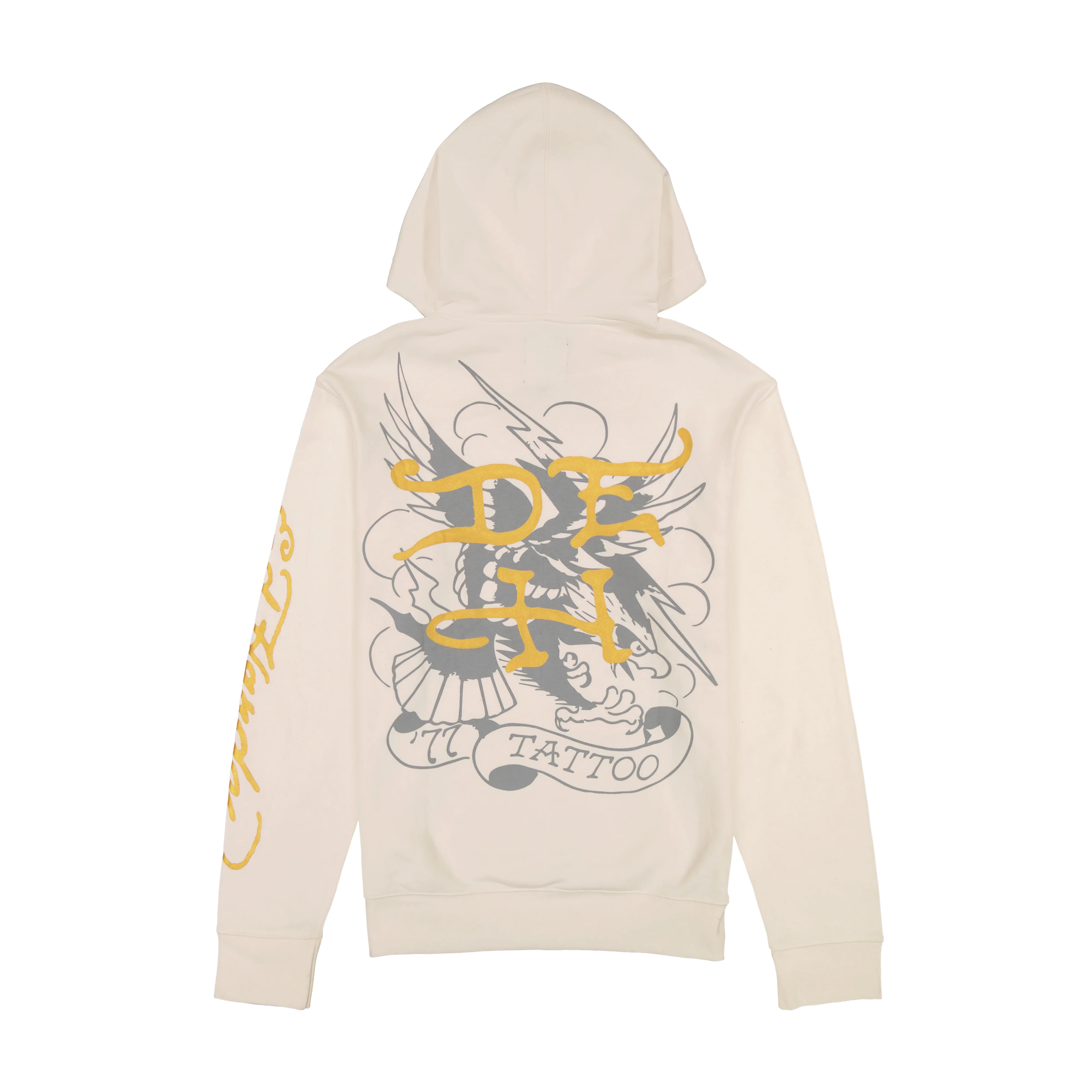 Pierced Eagle Mens Hoodie - Ivory - Image 2