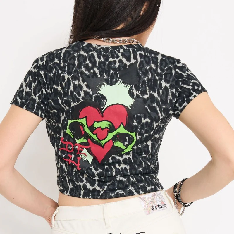 Sacred Heart Puffed Heart Baby Tee - Image 2