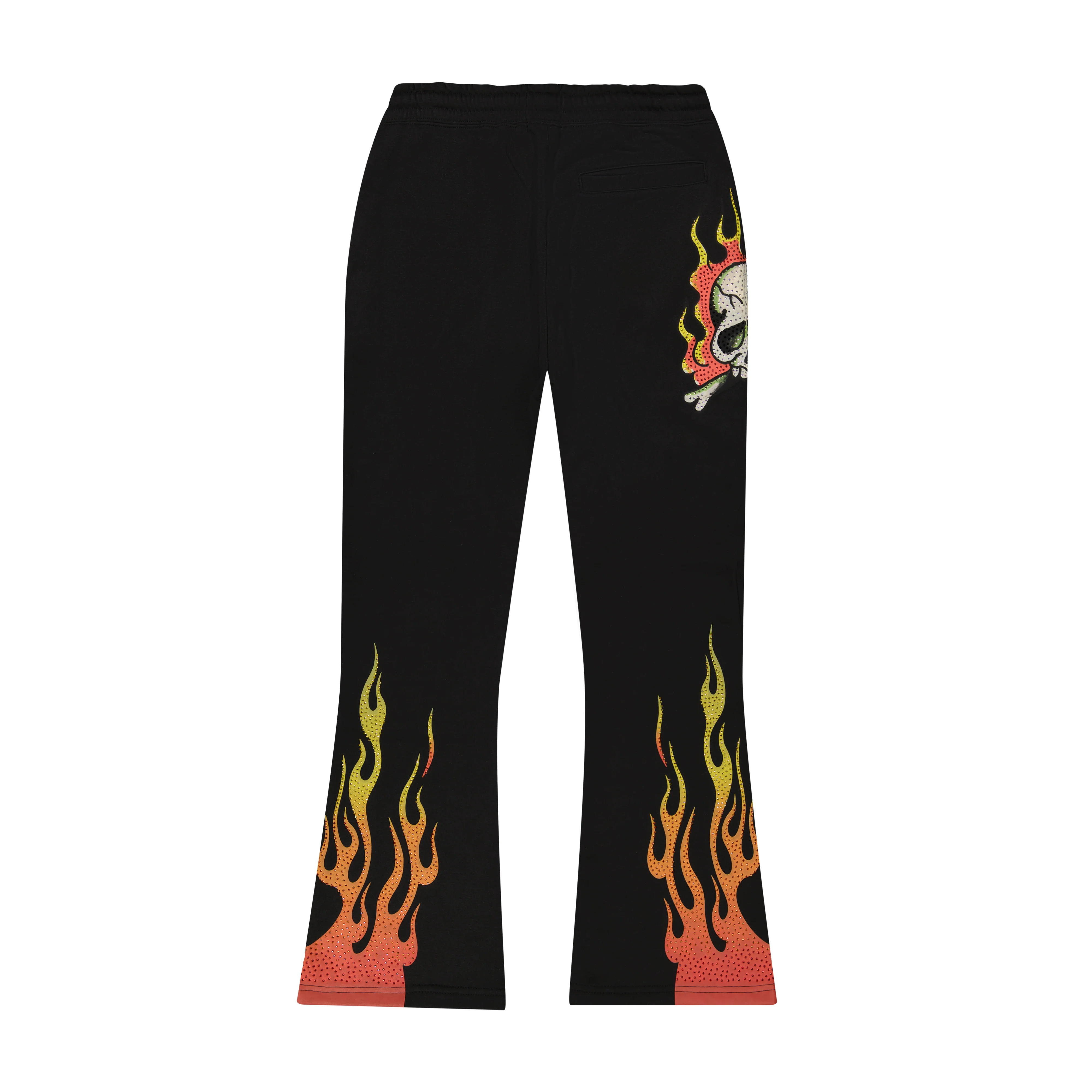 Skull Flames Bootcut Sweatpants - Image 2