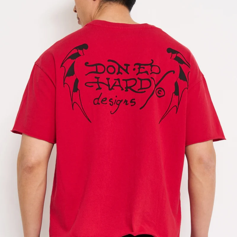 Skull Roses Boxy Cropped Tee - Image 2