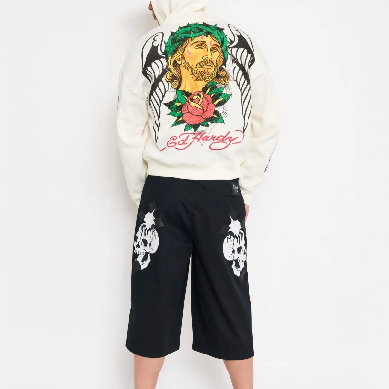 Skulls Long Twill Workwear Shorts - Image 2