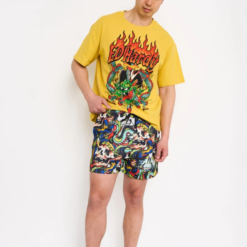 Skulls Mesh Shorts - Image 2