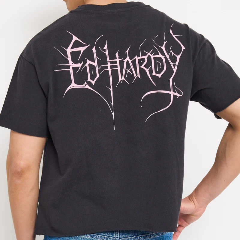 Spider Skull Boxy Cropped Tee - Image 2