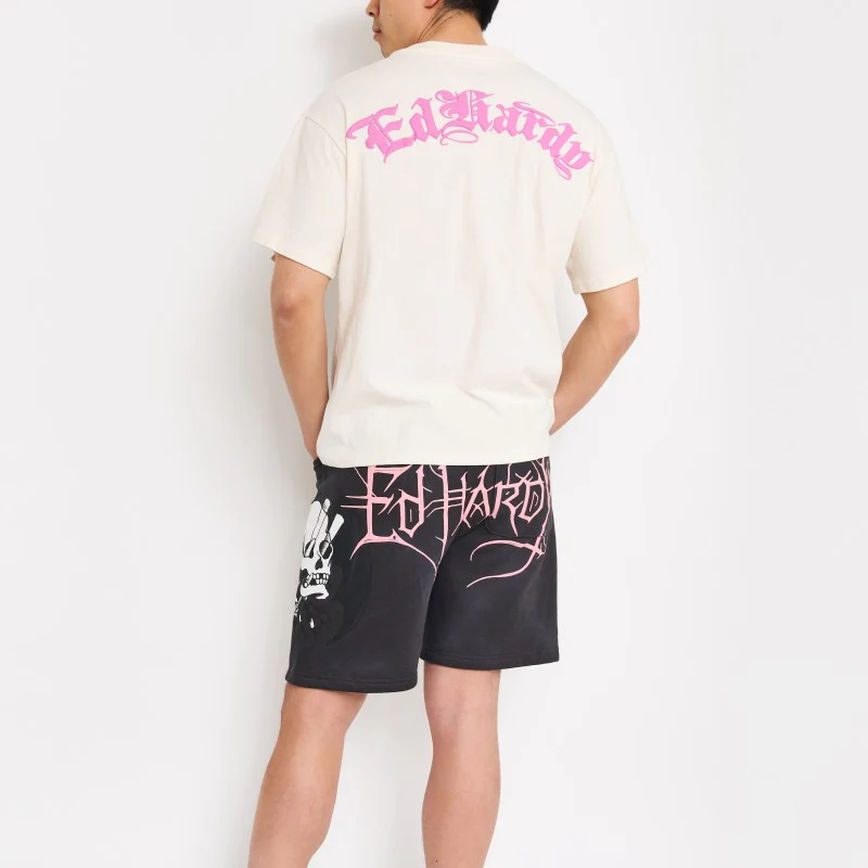 Spider Skull Fleece Shorts - Image 3