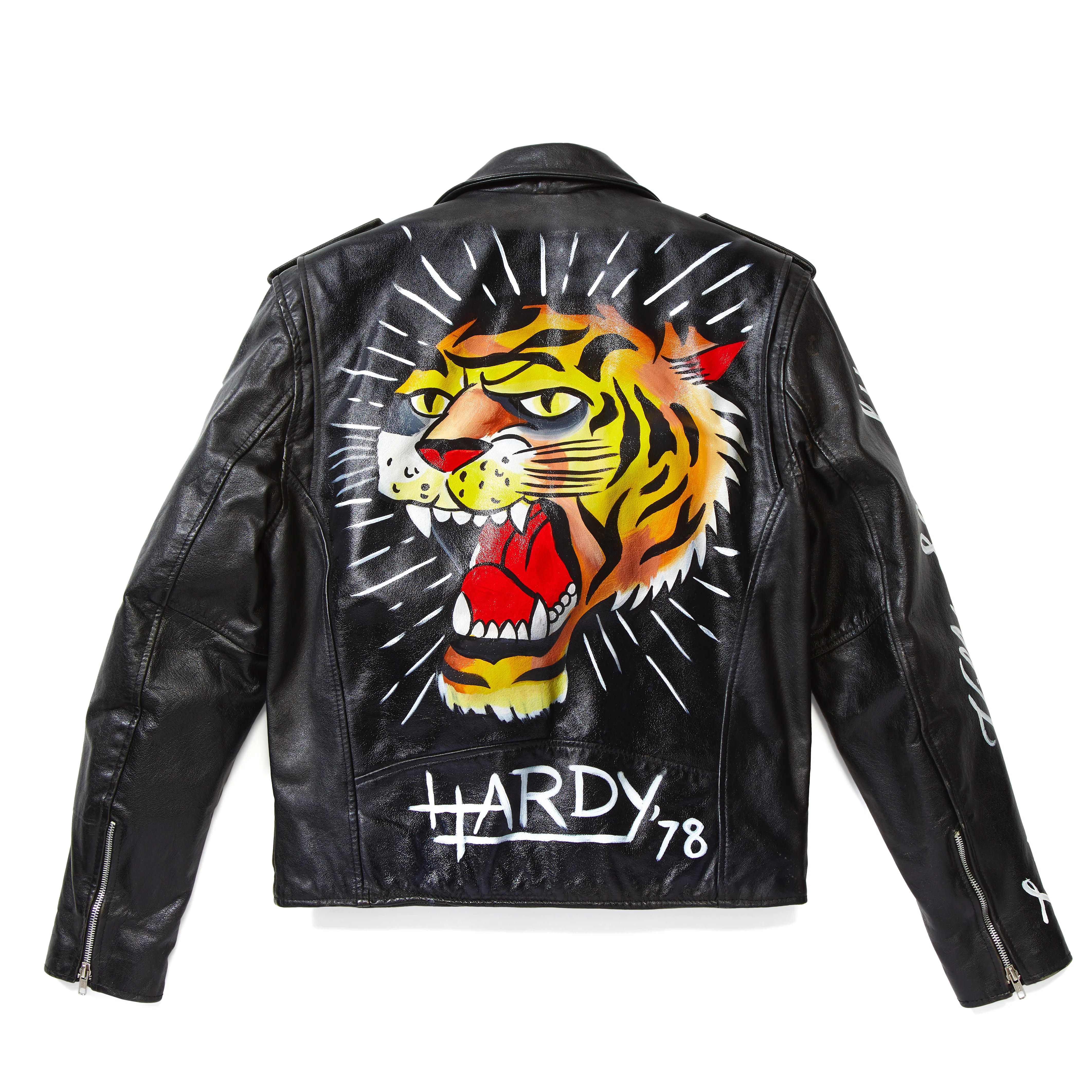Tiger Painted Leather Jacket - Custom
