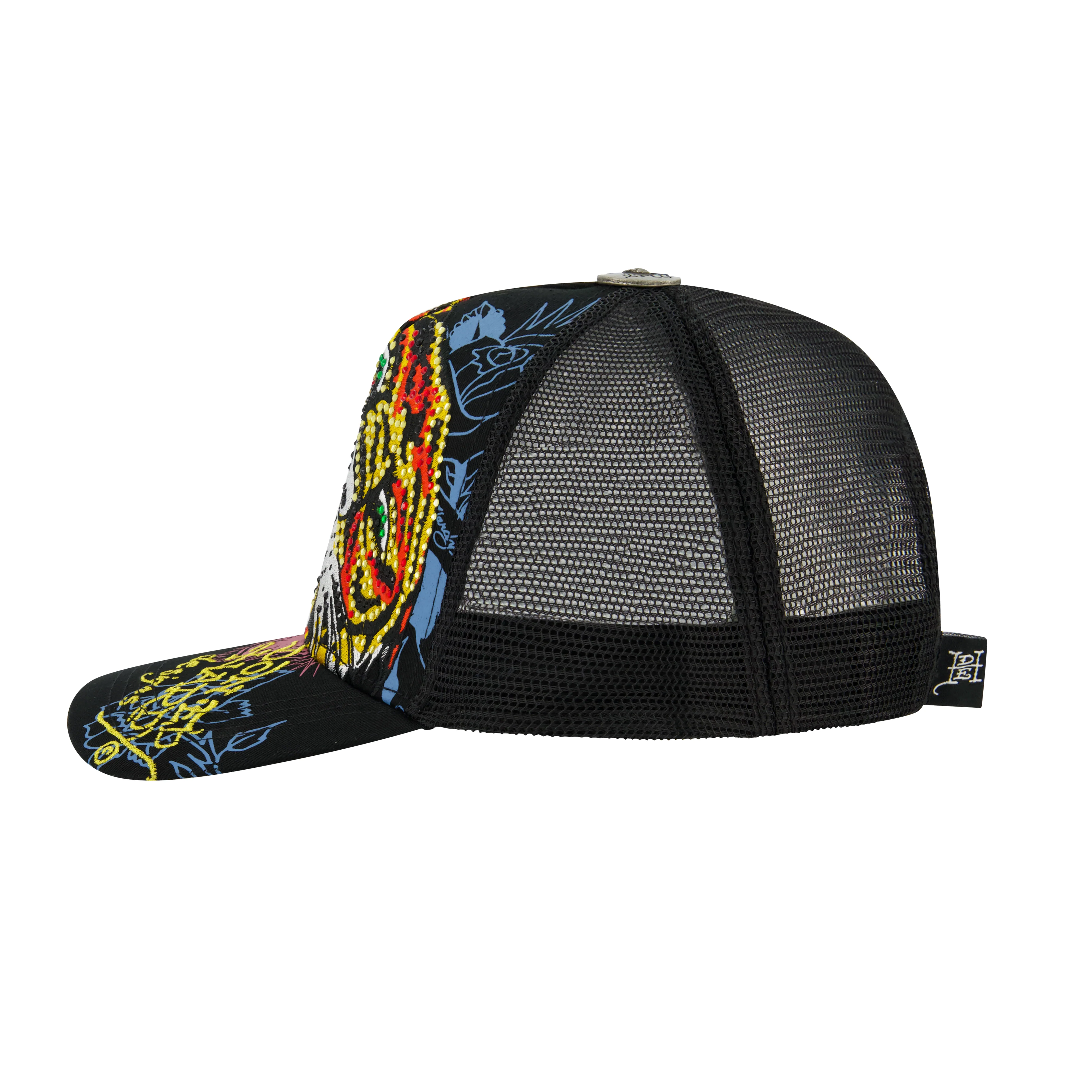Tiger Head Rhinestone Trucker Hat - Image 2